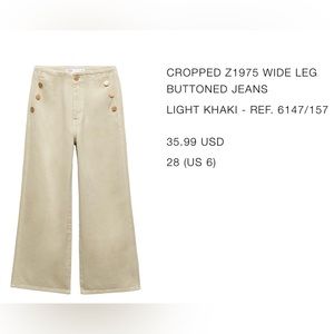 Cropped wide leg zara Jean!